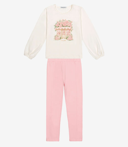 Conjunto Blusa com Legging Trick Nick Bege