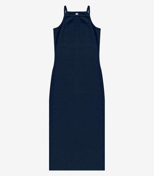 Vestido Feminino Em Ribana Infinita Cor Azul