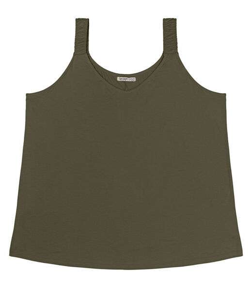 Blusa de Alças Feminina Plus Size Secret Glam Verde