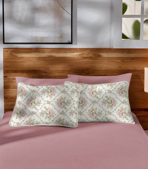Image_Jogo de Cama Casal Estampado 3pçs Vivaldi Rosa