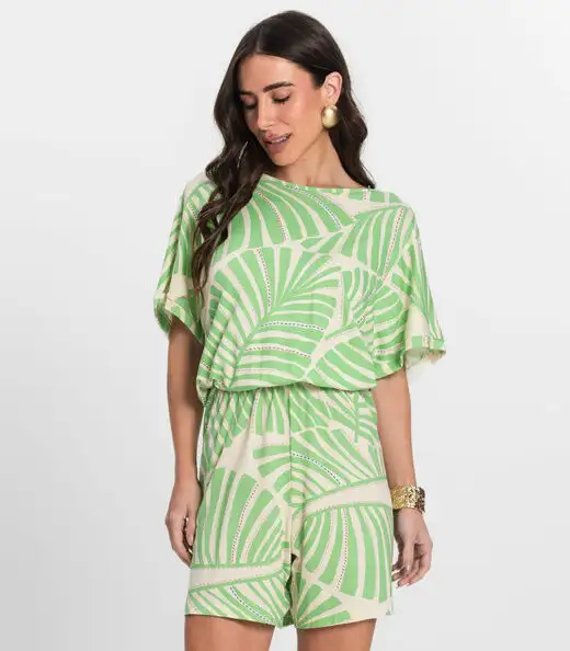 Macaquinho Feminino Infinita Cor Verde