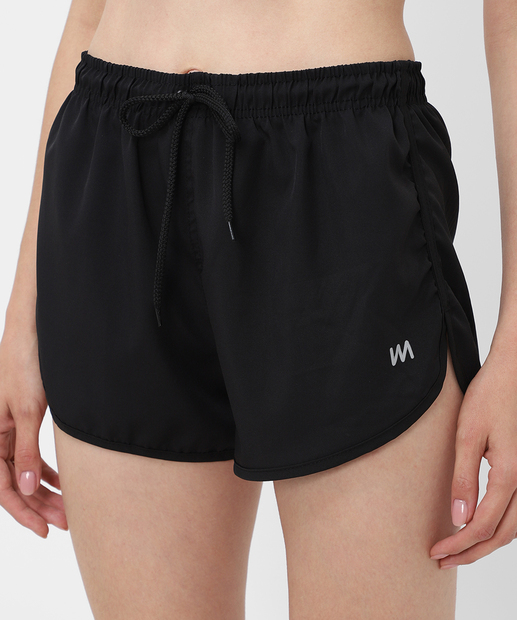 Short Feminino Fitness Básico Amarração Marisa Preto