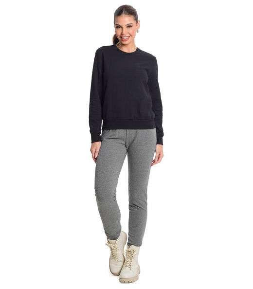 Blusão Feminino Básico de Moletom Rovitex Preto