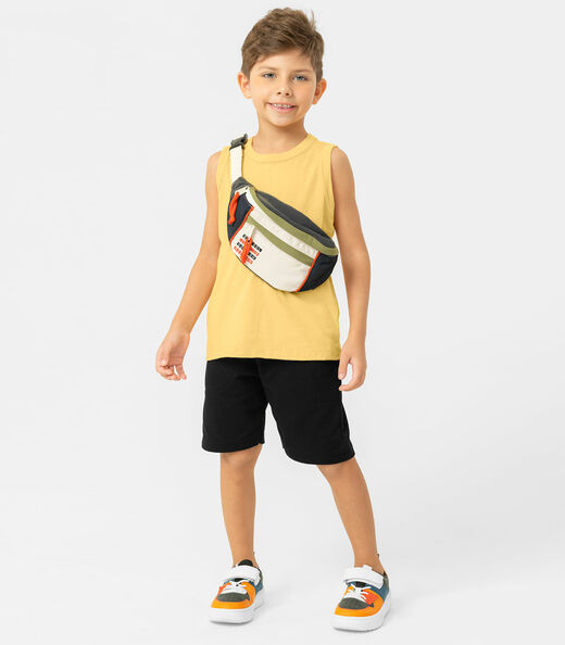 Bermuda Básica Infantil Masculina Rovitex Kids Preto