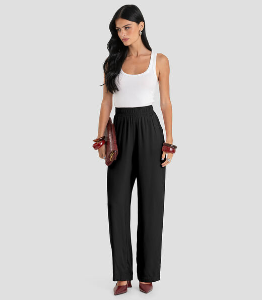 Image_Calça Feminina Pantalona em Tecido Dianna Preto