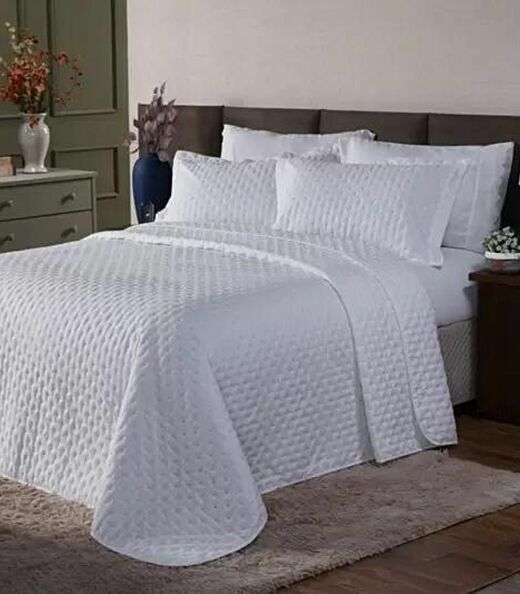 Jogo de Colcha King Lisa Peach Touch La Dotta Branco