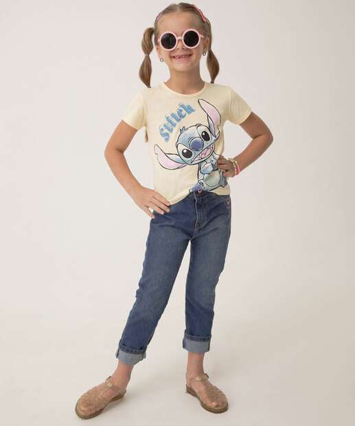 Image_Calça Jeans Cigarrete Infantil Tam 4 a 10