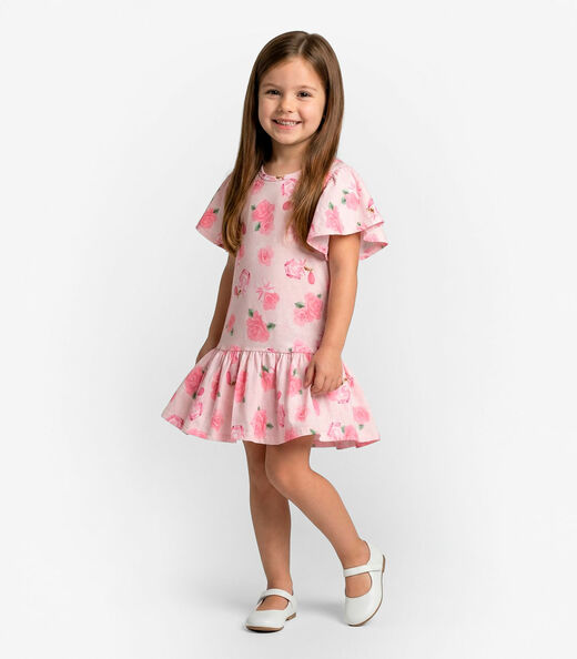 Image_Vestido Infantil em Cotton Leve Trick Nick Rosa