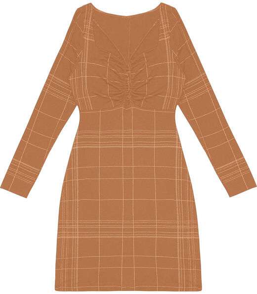 Vestido Feminino Manga Longa Rovitex Marrom