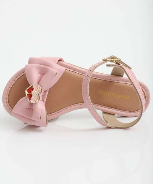 Sandália Infantil Laço Molekinha Rosa