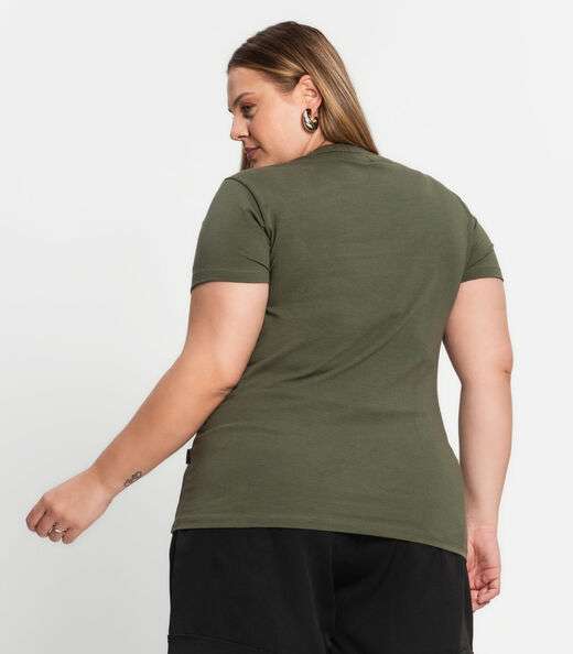 Blusa Cotton Plus Size Feminina Kohmar Verde