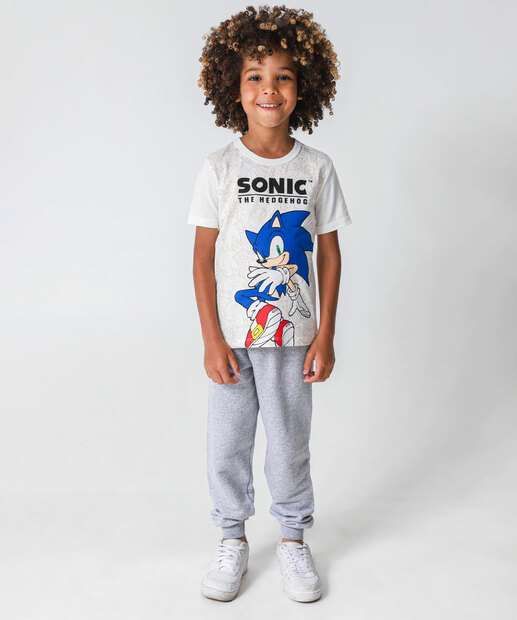 Image_Calça Infantil Jogger Mescla Moletinho Marisa Tam 4 a 10 Cinza