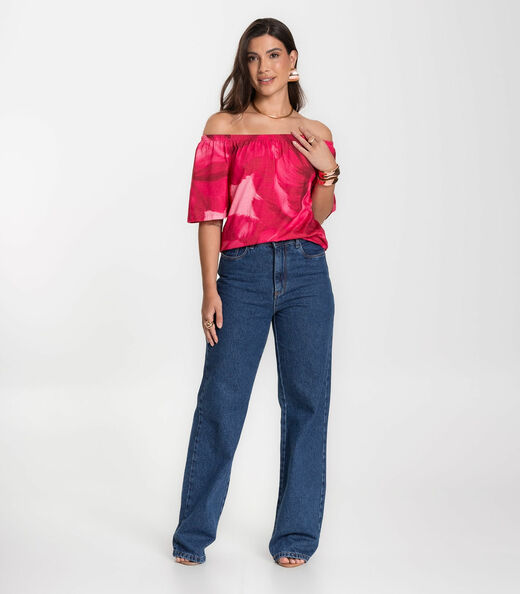 Blusa Feminina Ciganinha Infinita Cor Vermelho