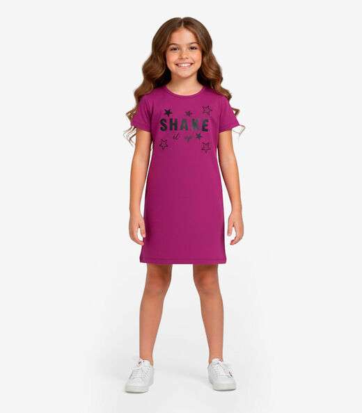 Vestido Menina Infantil em Molecotton Select Roxo