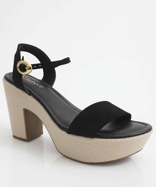 Image_Sandália Feminina Meia Pata Nobuck Bebecê Preto