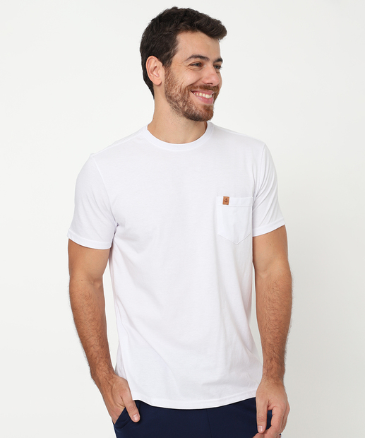 Image_Camiseta Masculina Básica Bolso Marisa Branco
