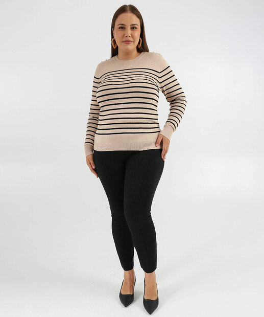 Image_Calça Plus Size Feminina Legging Suede Marisa Preto