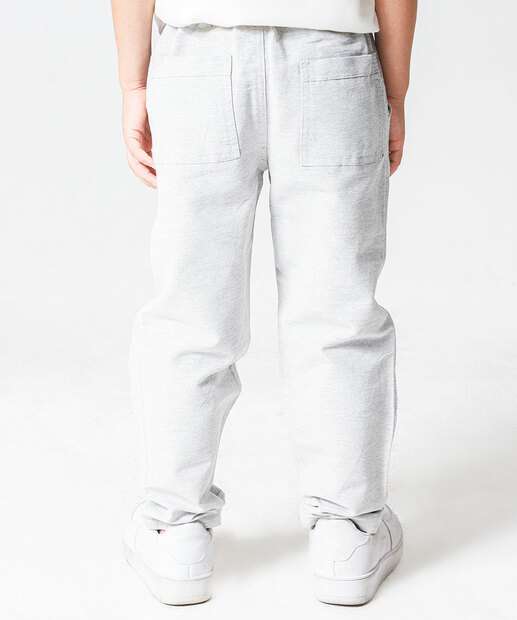 Calça Infantil Reta Bolsos Marisa Tam 4 a 10 Cinza