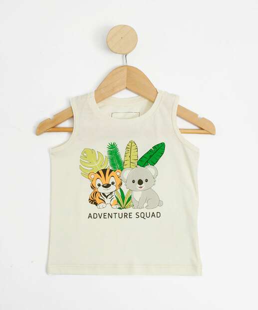 Regata Infantil Estampa Animais MR Tam 1 a 4