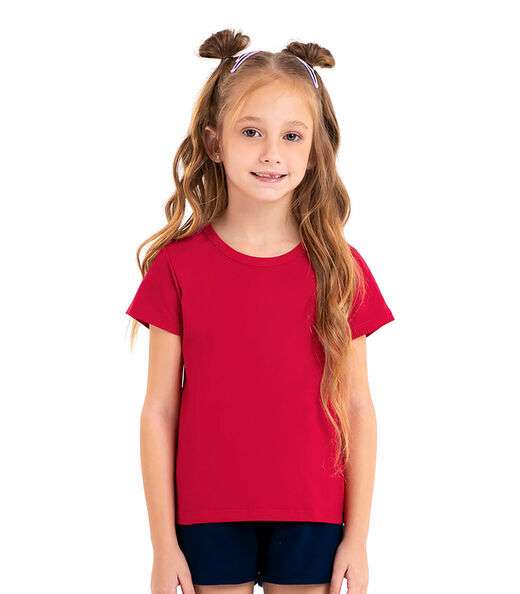 Image_Blusa Básica Infantil Feminina Rovitex Kids Vermelho