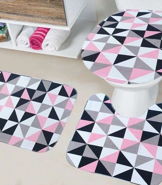 Image_Jogo De Banheiro Estampado Tapetes Junior Rosa