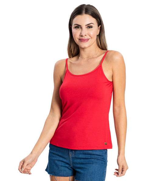 Image_Blusa de Alça Feminina Viscotorcion Básica Rovitex Vermelho