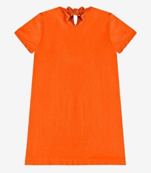 Vestido Feminino Infantil em Molecotton Select Laranja