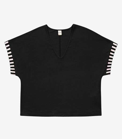 Blusa Feminina Viscotorcion Rovitex Preto