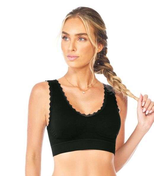 Image_Top Com Renda e Bojo Removível Zee Rucci Preto