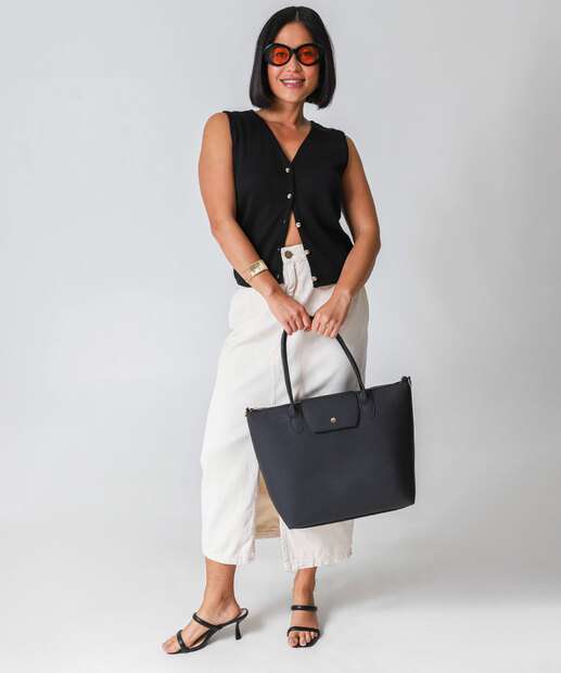 Colete Feminino Tricô Marisa Preto