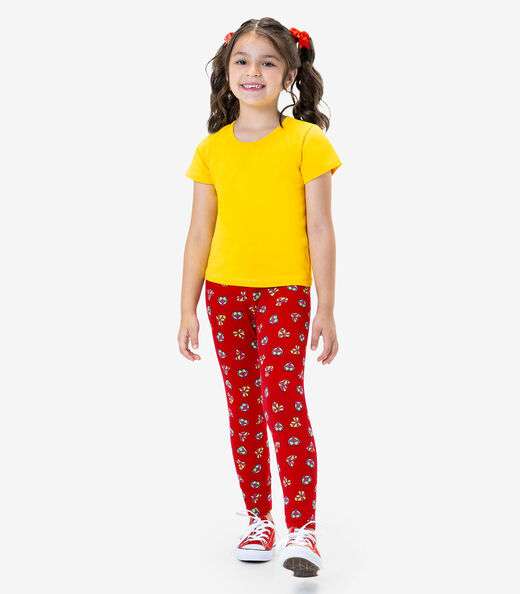 Blusa Básica Infantil Feminina Rovitex Kids Amarelo