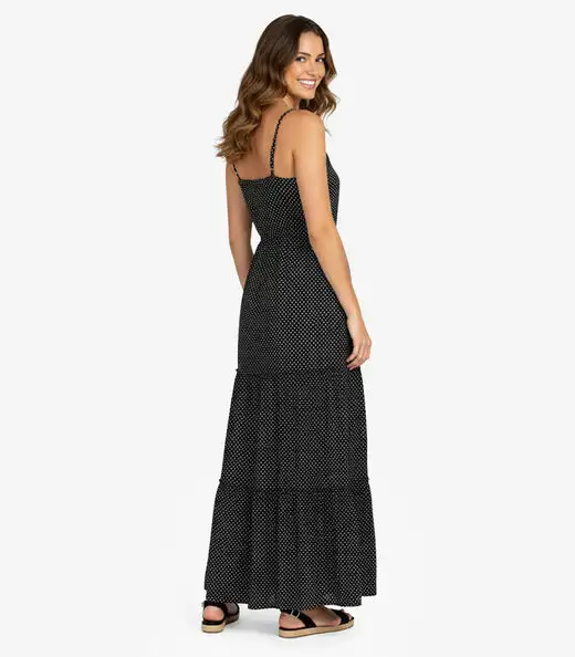 Vestido Longo Feminino Transpassado Select Preto