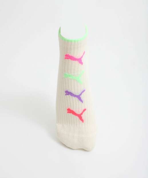 Kit 2 Pares Meias Soquete Feminina Puma