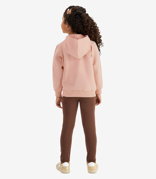 Conjunto Jaqueta Capuz e Legging Rovi Kids Rosa