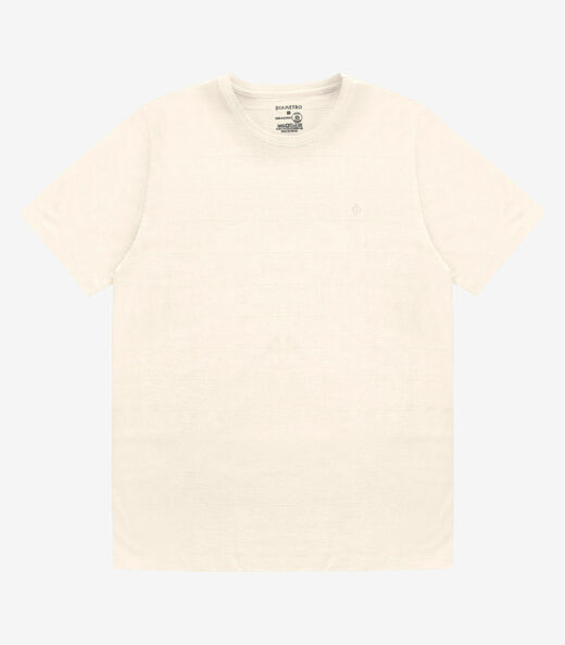 Camiseta Masculina Meia Malha Diametro Bege