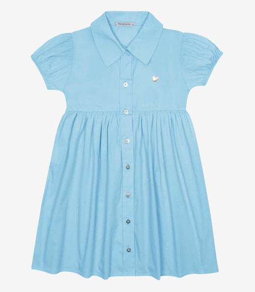 Image_Vestido Em Tricoline Com Botões Trick Nick Azul