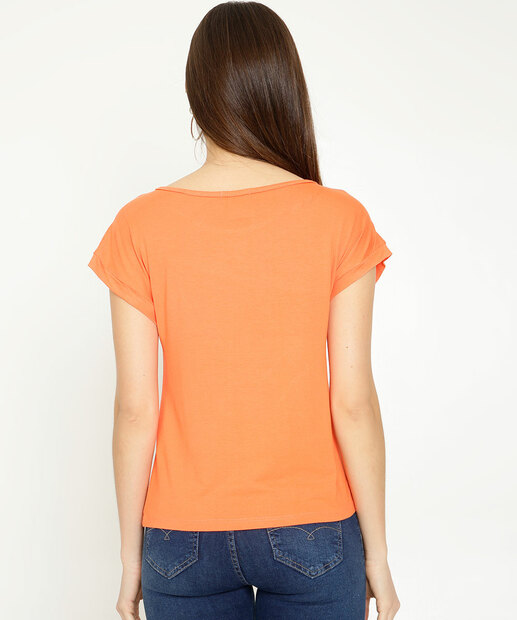 Blusa Feminina Decote Redondo Manga Curta 