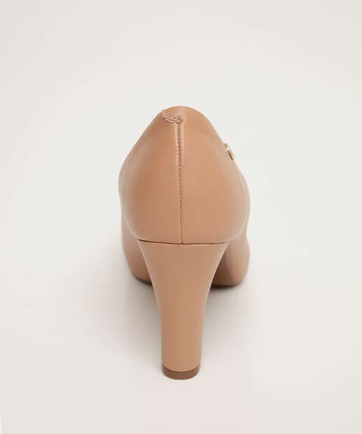 Scarpin Feminino Bico Redondo Salto Grosso Vizzano