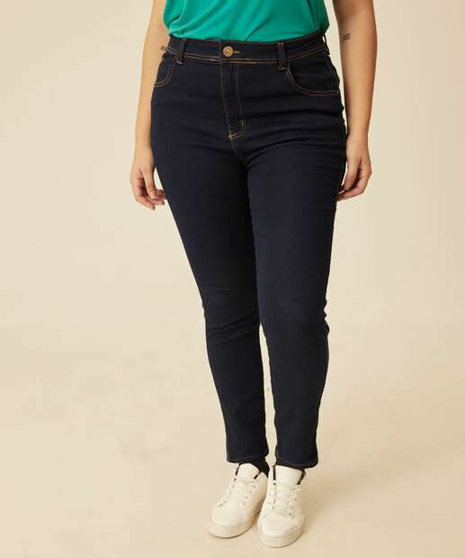 Calça Plus Size Feminina Jeans Cigarrete