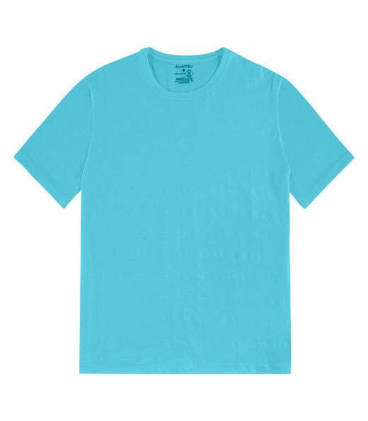 Camiseta Masculina Meia Malha Maquinetada Diametro Azul