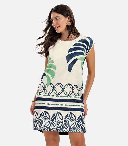 Image_Vestido Feminino Curto Estampado Azul