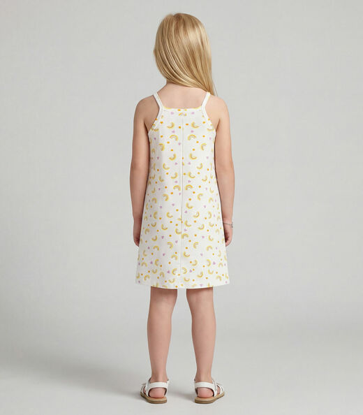 Vestido Infantil em Cotton Leve Rotativo Select Bege