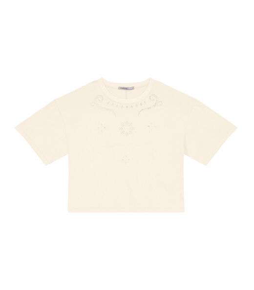 T-shirt De Meia Malha Feminina Endless Bege