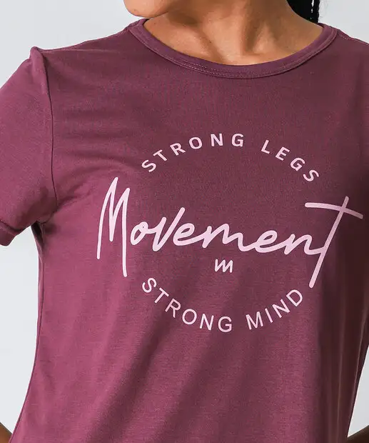 Blusa Feminina Fitness Estampada Marisa Roxo