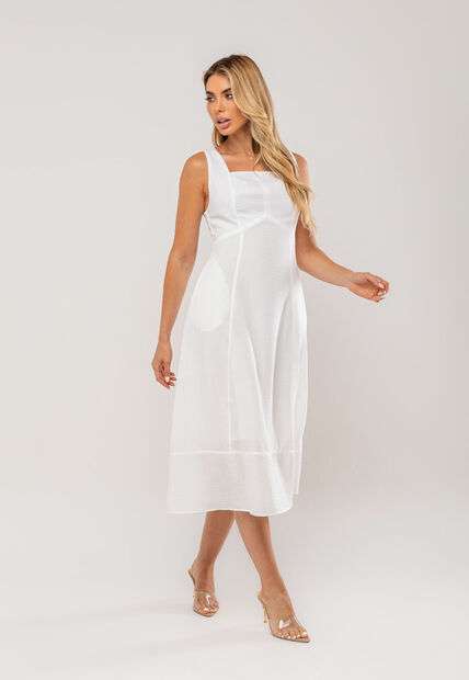 Image_Vestido Midi Decote Reto e Alça Larga Branco Salvatore