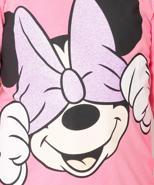 Camiseta Infantil Manga Longa Minnie Disney Tam 4 a 10