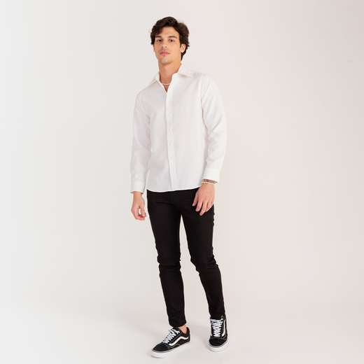 Camisa Rock e Soda Masculina Manga Longa Botões Confortável