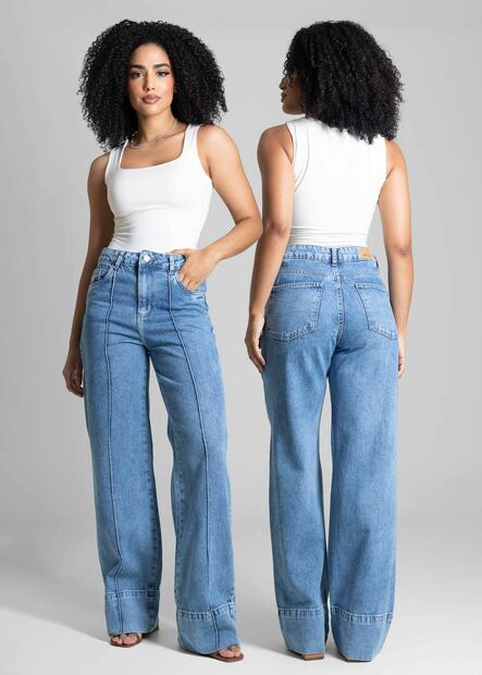 Calça Jeans Sawary Wide Leg - 282579