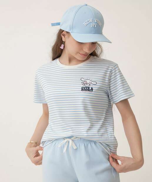 Image_Blusa Juvenil Listrada Cinnamoroll Sanrio Tam 10 a 16 Azul