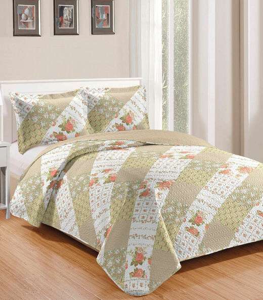 Image_Colcha Solteiro Bouti Patchwork Microfibra Rozac Verde